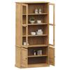 Vidaxl Witryna Vigo, 85X35X170 Cm, Lite Drewno Sosnowe