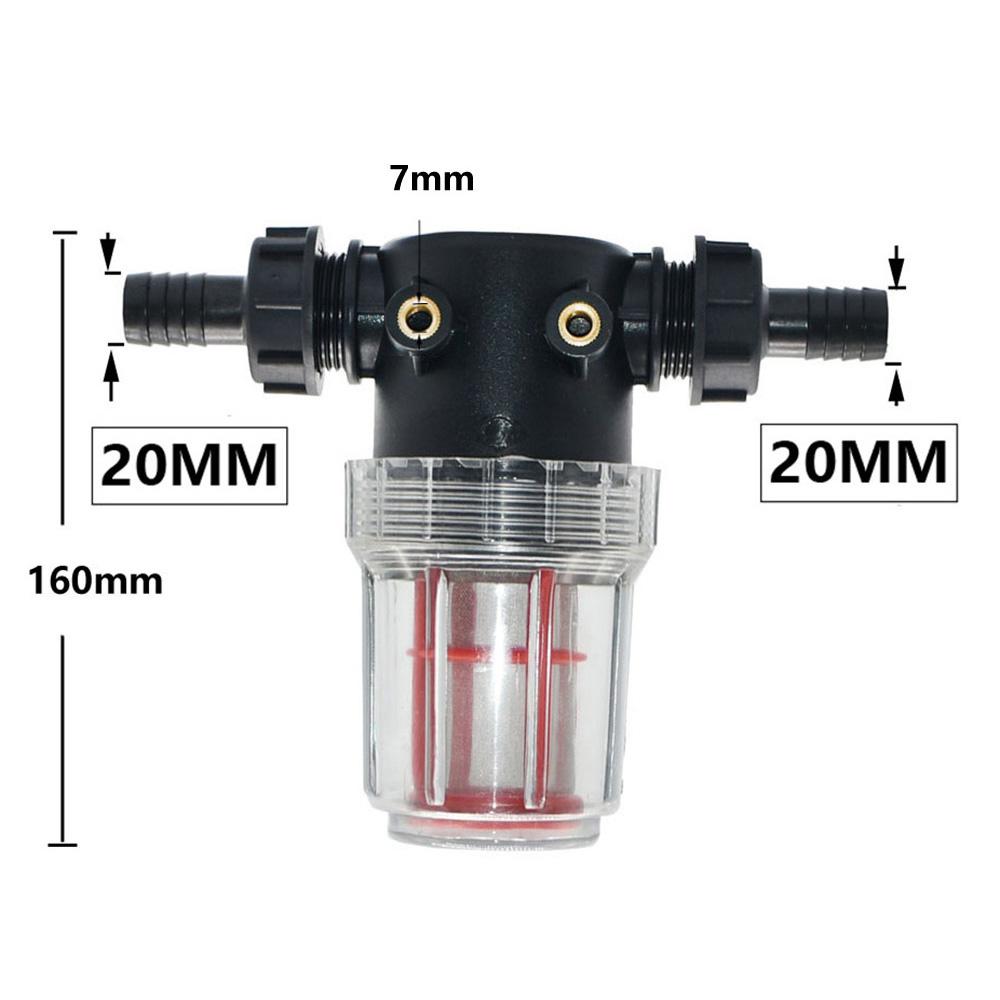 Transparent 50 Mesh Fine Filtration Water Filter with 20mm 25mm Barbed Agriculture Tools Garden Irrigation Filter 1Pcs