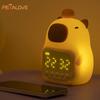Capybapy Night Light Cute Animal Silicone Lamp Pat Control Light Adjustable Warm Light Christmas Gift for Kid Lovely Decor