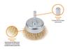 Cup brush with pin - waved wire FI 6/60 / TEGER