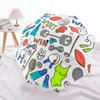 1pc Sports Equipment Print Automatic Umbrella Portable Home Essential Umbrella, Iron Umbrella Structure Suitable for All Seasons yy251123111