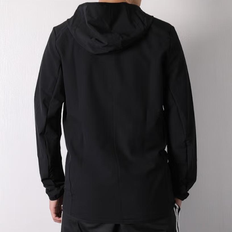 adidas Тканая спортивная куртка с капюшоном, мужская верхняя одежда, черная CY5776