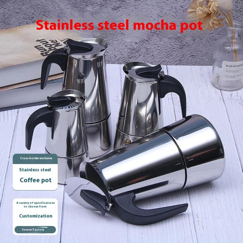 100ml/200ml/300ml Stainless Steel Coffee Maker Pot for Kitchen Italian Espresso Mocha Pots Percolator Tools Coffee Accessories