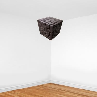 1/2 Комплекта 3D Оптическая Иллюзия Угловая Наклейка На Стену Настенное Искусство, Которое Меняет Реальность Самоклеящаяся Съемная Стереоскопическая Наклейка Куб Дом Офис Гостиная