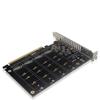 Карта-адаптер с установочным оборудованием PCIe x 16 Адаптер для четырех M.2 NVMe SSD