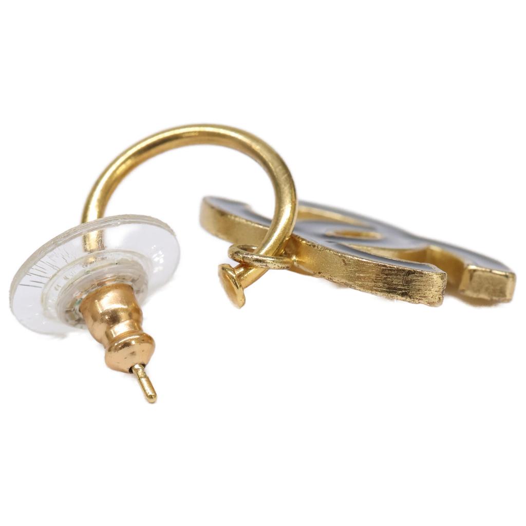 CHANEL 02A Coco Pumps Heel Earrings earring Black / goldUsed