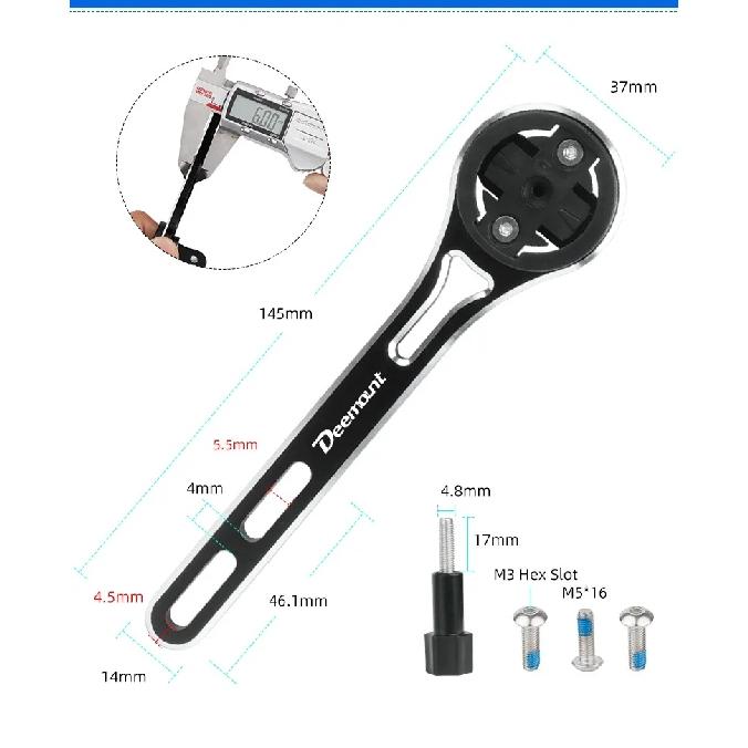 Out Front Computer Mount for Road Bike Integrated Handlebar Aluminum Alloy Stopwatch Holder Rack Fits Garmin/Bryton Bicycle Part