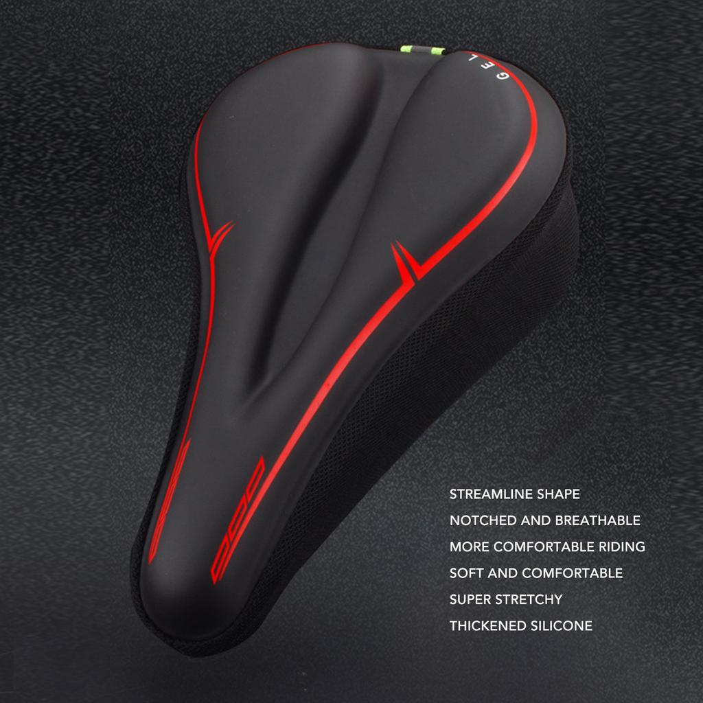 Подушка для велосипеда Чехол для велосипедного сиденья Эргономичный Противоскользящий Светоотражающий Предупреждающий Дышащий Снимает Усталость для Мужчин для Упражнений