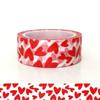 1Roll DIY Decorative Paper Craft Tape Red Love Heart Pattern Valentine's Day Self-adhesive Cute Stationery School Supplies