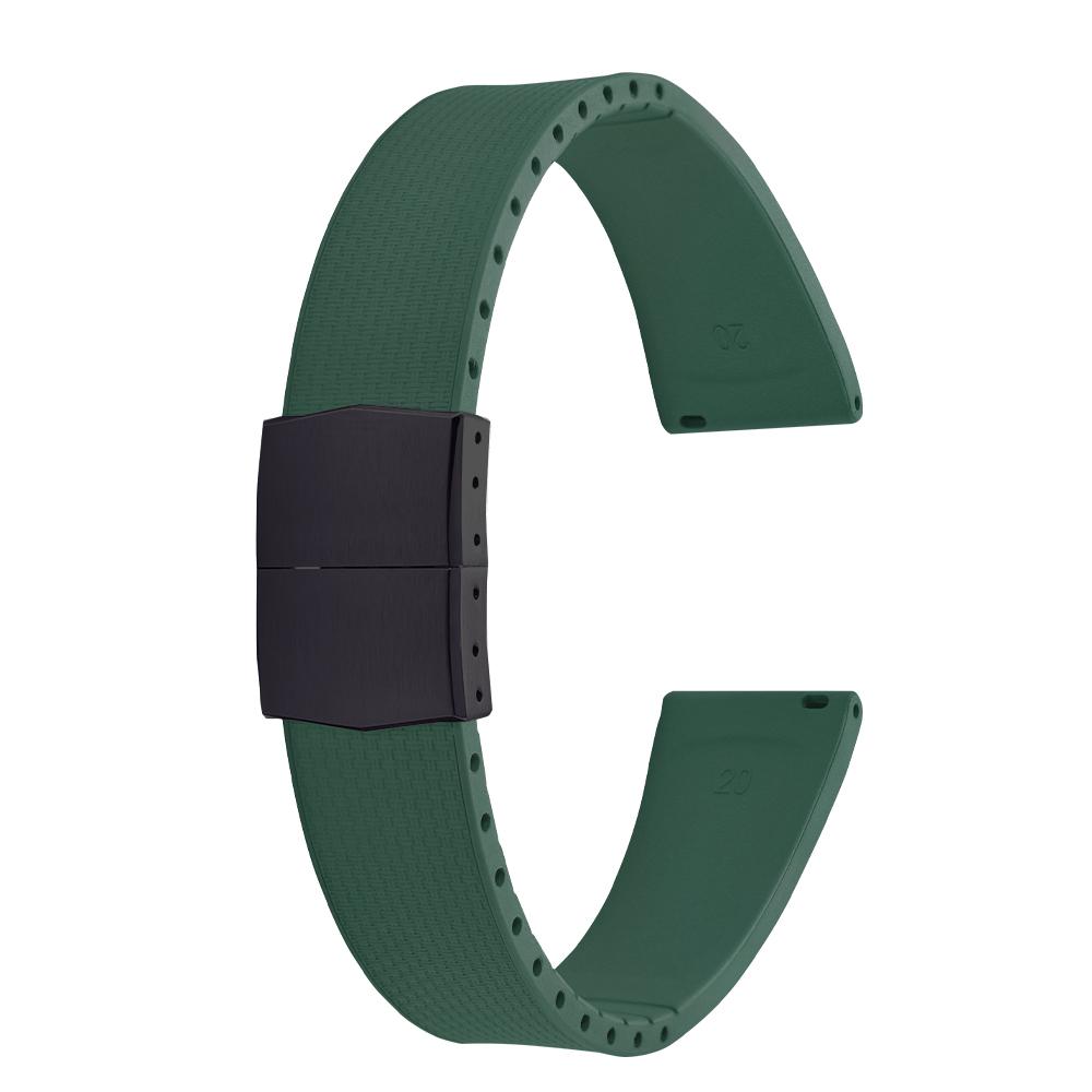 20 мм каучуковые ремешки Delugs CTS Fkm для часов с застежкой-бабочкой 4 цветов Уникальная текстура Быстросъемный ремешок для часов для брендовых часов