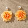 Cute Pearl Earrings Bohemia Earrings Simulated Flower Earring Pearl Dangle Earring  Vacation