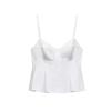 Spring New Women's Clothing French Style Design Multi-Color Selection Small Pleated Poplin Camisole Short Top 2178083