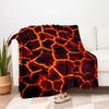 Lava Texture Print Fabric for DIY ProjectsBlanket Flannel Throw Blanket for Sofa, Bed, Travel, Camping, Office, Couch, Chair, And Bed Gift f