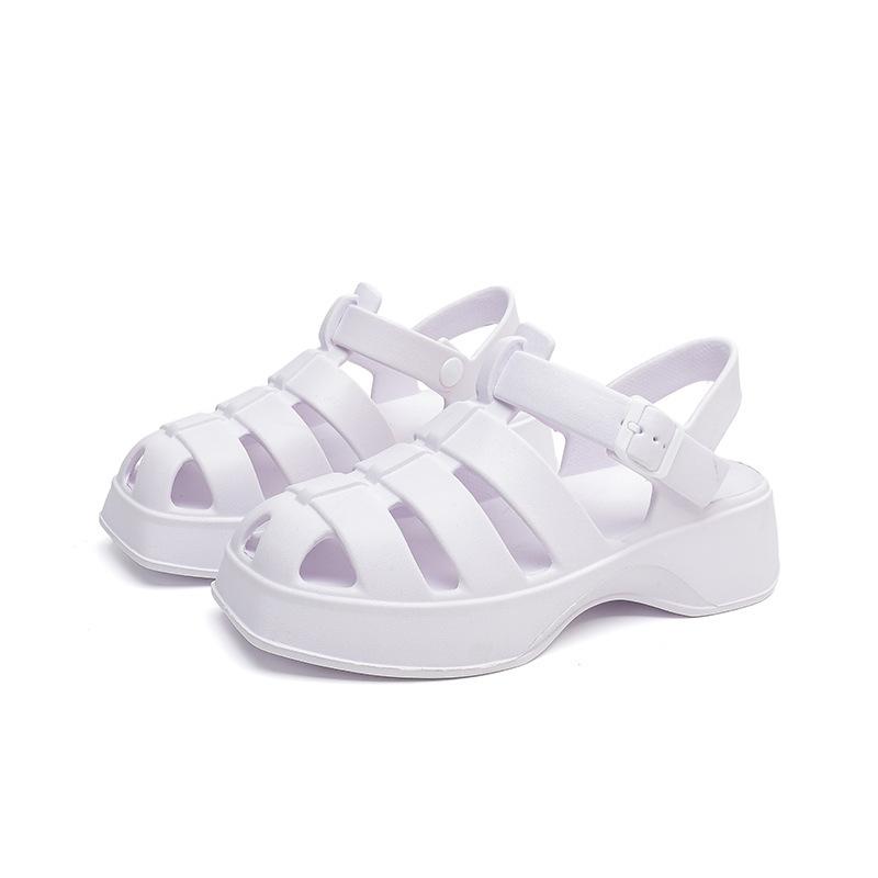 Женские модные универсальные пляжные сандалии на платформе с нескользящей подошвой