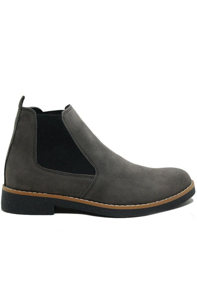 Men's Fashion Faux Leather Thin Heeled Booties Bootie Black Suede Daily Chelsea Winter Boots Shoes