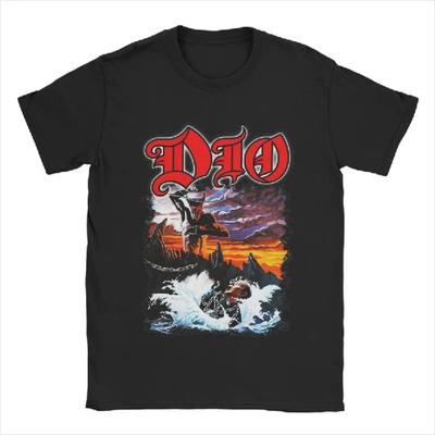 Dio Жанр Рок The Last In Line Tour Мужские футболки Потрясающие футболки Короткий рукав Круглый вырез Футболка из чистого хлопка Топы для вечеринки