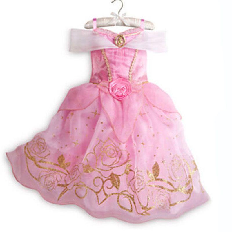 Элегантное детское платье принцессы для девочек для косплея Рапунцель Белль Золушки