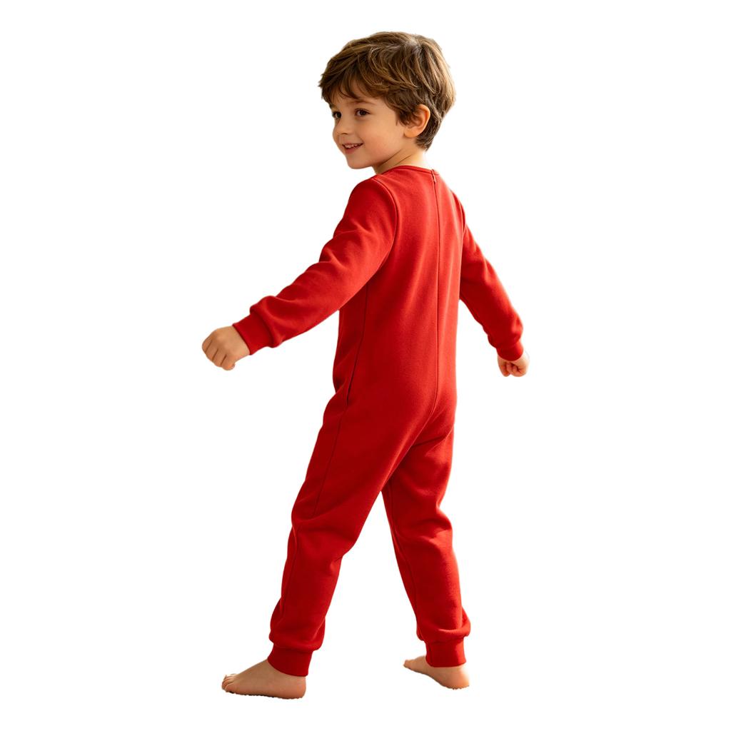 Boys Girls Special Needs Jumpsuit 3Pcs Round Neck Long Sleeve Back Invisible Zipper Soft Cotton Adaptive Romper