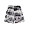 Training Series All Over Logo Mid Waist Straight Leg Five Point Shorts Women Shorts Mud-Gray 162237318-1