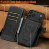 SUTENI Q-05 For iPhone 17 Pro Wallet Case 2 in 1 Detachable Leather Flip Phone Cover with Stand
