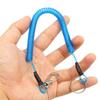 Keyring Key Chain Stretch Fishing Tools Spiral Coiled Lanyard Safety Rope Spring Elastic Rope