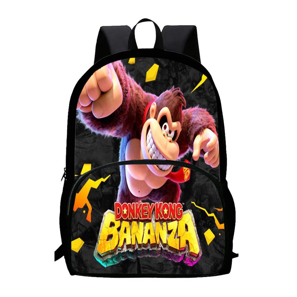 Рюкзак Donkey Kong Bananza Большой вместимости Для школы и колледжа