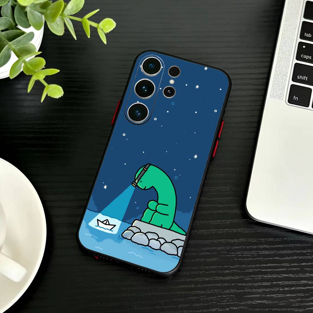 Cute cartoon J-Jurassic Phone Case For Samsung S26,S25,S24,S23,S22,S21,S20,Plus,Fe,Lite,Others Black Cover