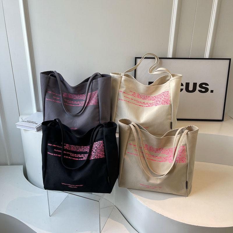 Холщовая сумка Женская большая вместительная сумка для письма Сумка-тоут на плечо