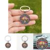 Paris Sunset Scene Keychain With Glass Pendant For Gift And Decoration