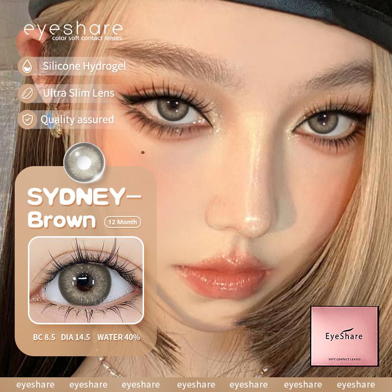 1 Pair Natural Color Contact Lenses for Eyes Brown Contacts Gray Lenses Fashion Lenses Blue Eyes Contacts Lenses Yearly