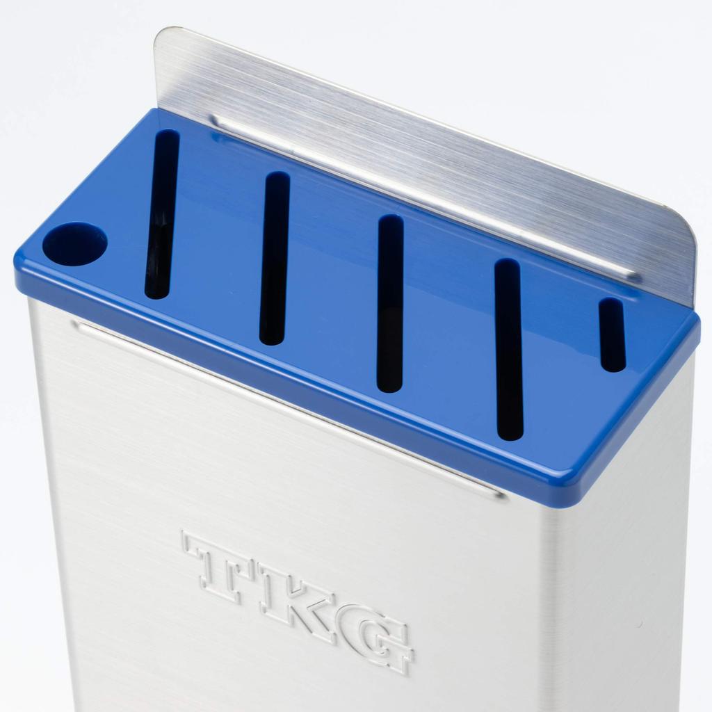 Стойка для ножей Endo Shoji Commercial TKG Color с пластиковой пластиной, маленькая, тип A, синяя, с крышкой из АБС-пластика, сделано в Японии, AHU655 18-8