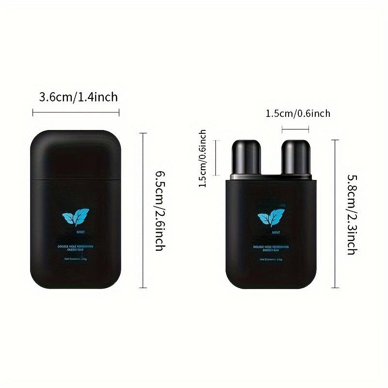 Double-Hole Fresh Energy Bar - Mint Scented,Suitable for Home, Kitchen, And Vehicle Use, Home Fragrance, Essential Oil Liquid, Aromatic