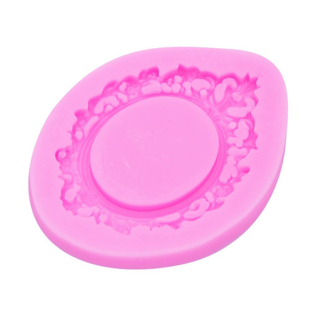 Форма для рамки с кружевным узором Инструменты для украшения из помадки Зеркальная форма для шоколада в европейском стиле Глиняная эпоксидная форма