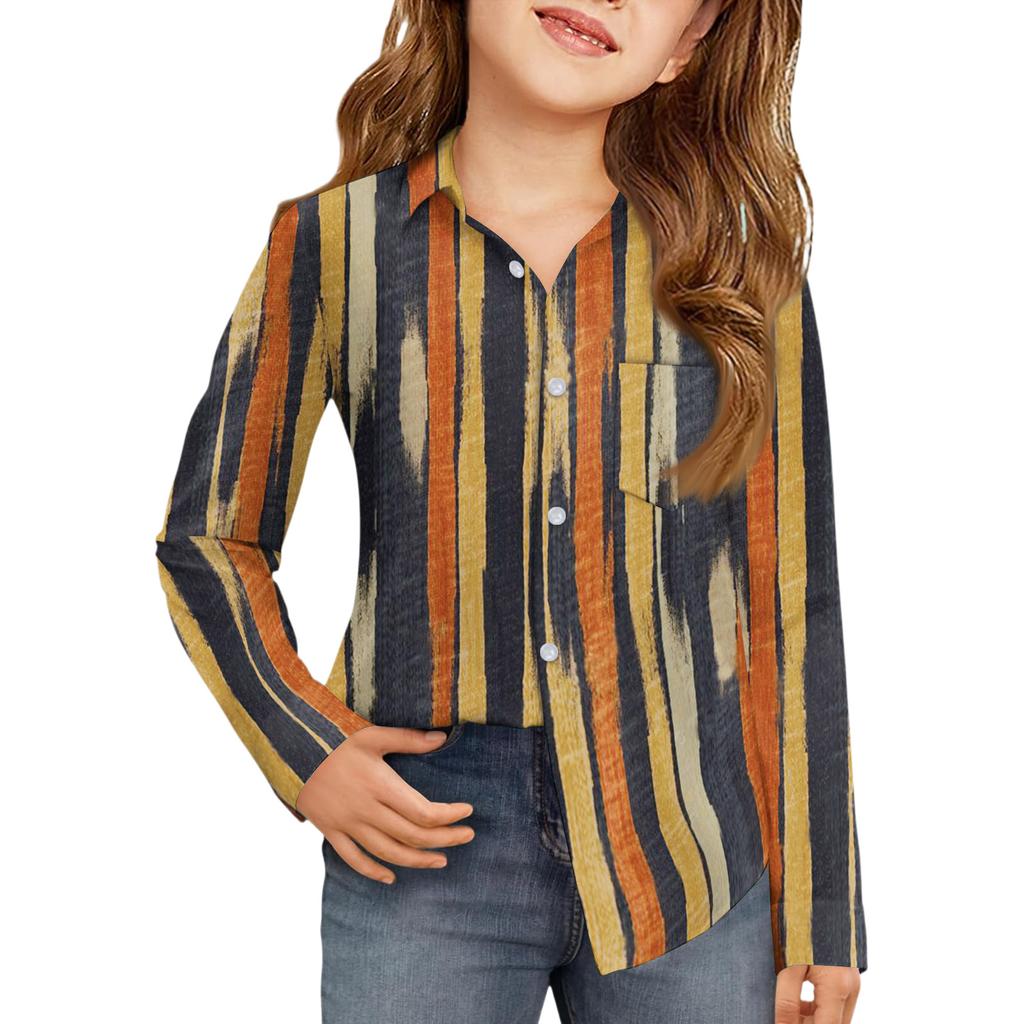 Girls' Button-Down Shirt - Long Sleeve Dress Blouse