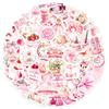 50PCS Pink Aesthetic World Stickers, High-Value Girlish Heart Journaling/Phone & Tablet Decoration Stickers