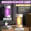 Portable Electric Mosquito Lamp USB Rechargeable UV Light Indoor Outdoor Bug Killer for Camping or Home with Night Light
