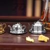 Stainless Steel Tea Infuser Long Chain Hook Spice Infuser Tea Leaf Filter Diffuser  Flower Tea