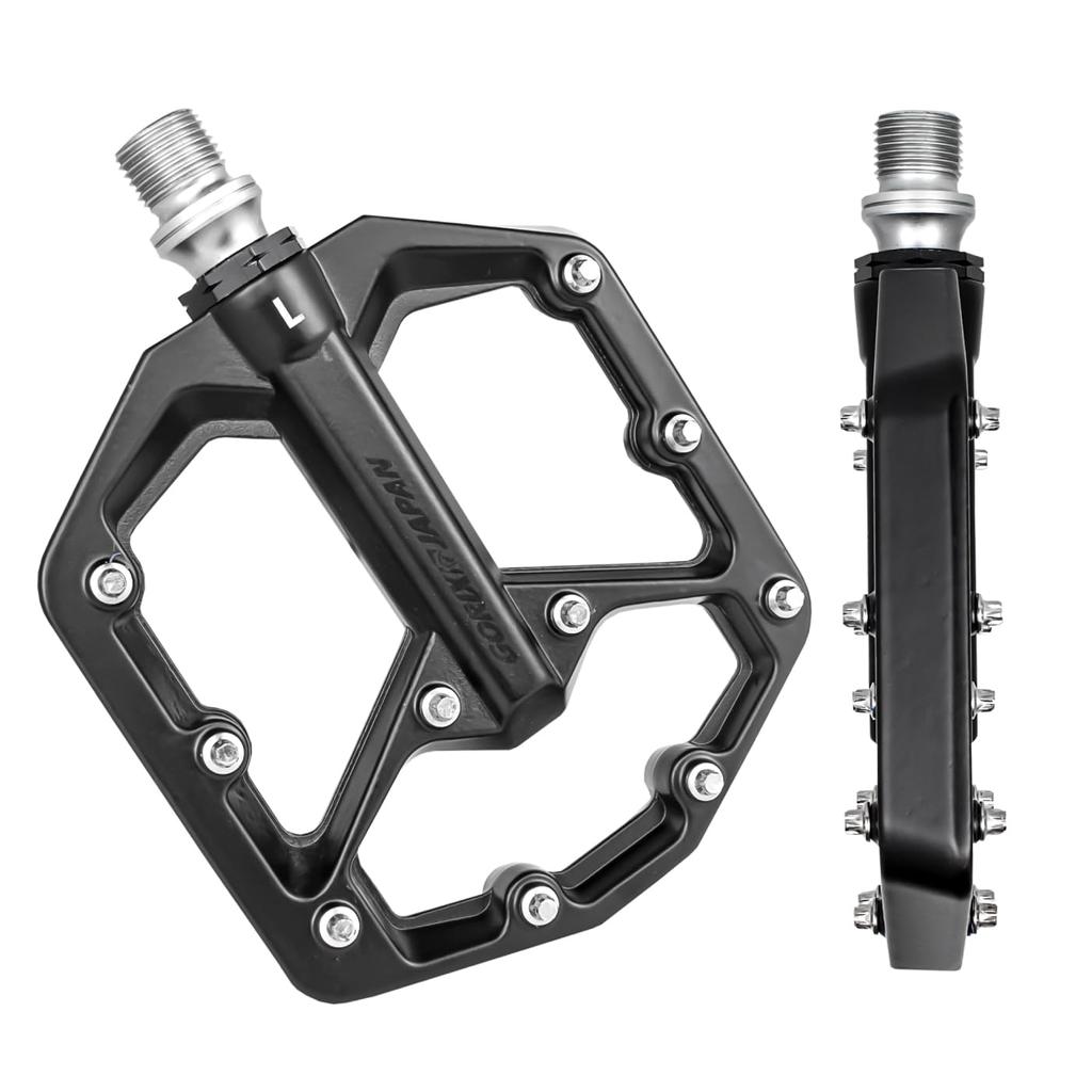 GORIX Pedal Bicycle Flat Pedals Magnesium Alloy and Pin Wide Road Bike Cross Bike Electric Bicycle Pedal Replacement Bicycle Pedals (Lightweight