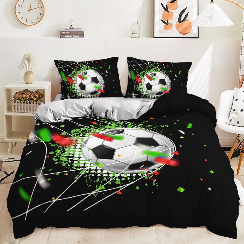 Комплект постельного белья из трех частей с изображением футбольного чемпионата мира по футболу с цифровой печатью