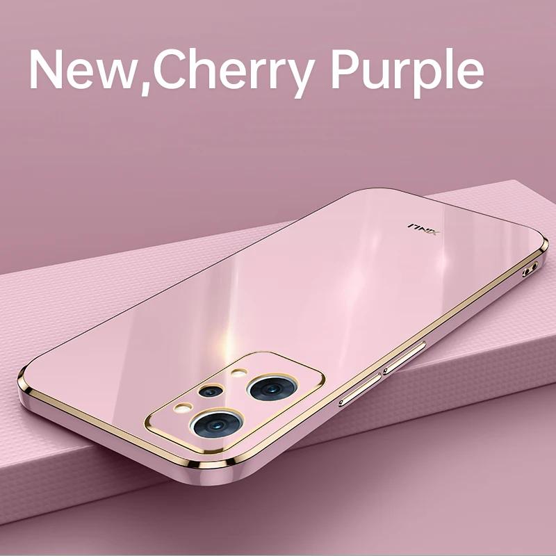 Квадратный Чехол с Покрытием на Для Realme GT Neo 2 3 3T GT2 Pro Neo2 2T GT G Ударопрочный Мягкий ТПУ Задняя Крышка Чехлы для Телефона