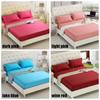 Solid Color Fitted Sheets King Size Mattress Protector Bed Cover Bed Sheets Bedsheet Solid Bedspreads