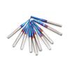 0.8-3.175mm Grinding Blue Titanium Coated PCB Machine Carbide Milling Cutter Edge Cutter End Mill