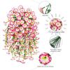 2 шт. искусственные подвесные цветы петунии, устойчивые к ультрафиолетовому излучению, многоразовые искусственные петунии для праздничного оформления свадебной вечеринки на открытом воздухе