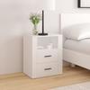 VidaXL Bedside Table White 50x36x60 Cm Engineered Wood 816728