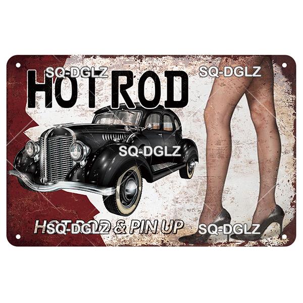 SQ-DGLZ винтажная металлическая вывеска, классические автомобили, жестяная вывеска, тарелка для гаража, магазина, домашний бар, дверь, Настенный декор, наклейка, украшение, табличка, постер