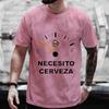 Рубашки для мужчин NECESITO CERVEZA Футболки с принтом Мужские футболки Футболка для пивной вечеринки Футболка с коротким рукавом и круглым вырезом Верхняя одежда на лето