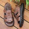 Модные мужские летние сандалии из искусственной кожи, легкие, дышащие, пляжные сандалии 2025, новая модная повседневная обувь для мужчин, нескользящие сандалии
