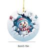 Snowman Ornaments For Christmas Tree Break Through Acrylic Window Ornaments 2D Creative Window Ornaments For Holiday Parties