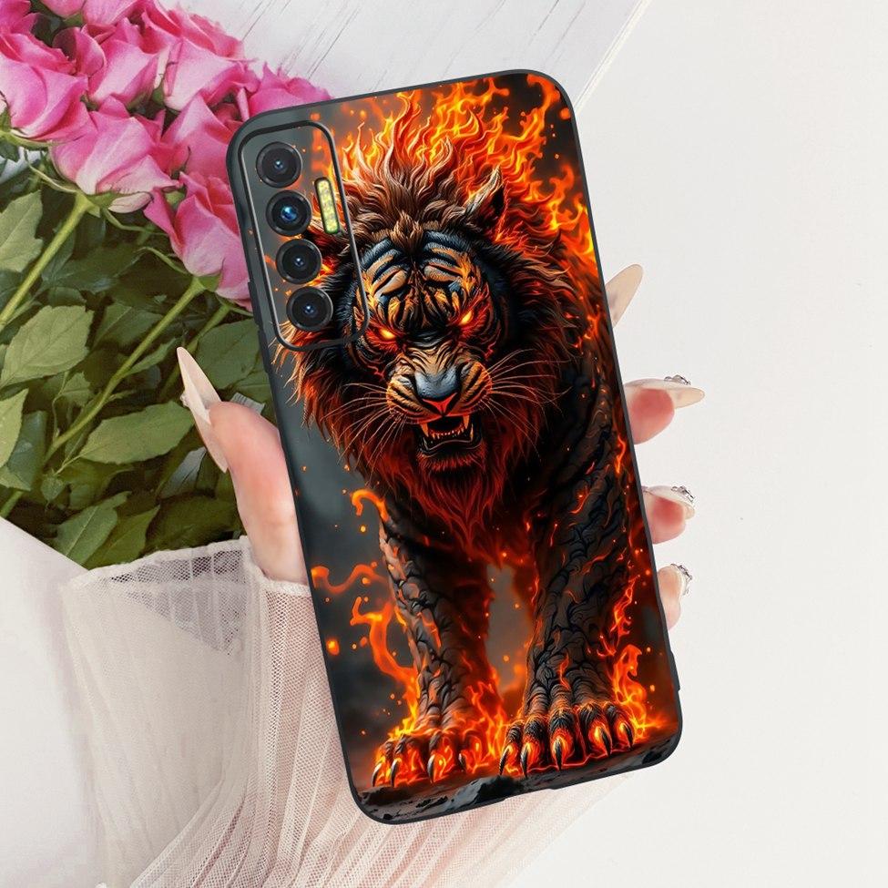 Чехол Для Tecno Camon 17P Чехол Силиконовый Милый Кот Роскошный Модный Забавный Расписной Чехол Для Телефона Для Tecno Camon 17P CG7 CG7n