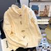 Ленивая пуговица-рог Вязаная куртка Женская Осень Зима Новая Теплая Мягкая Восковая Свободная Ретро Нишевая Кофта Кардиган